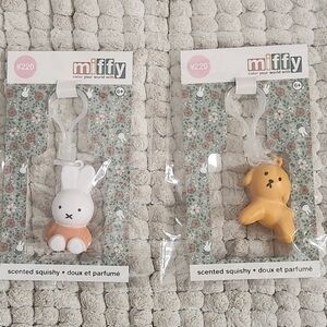 Miffy Scented Squishy Keychain - White and Orange